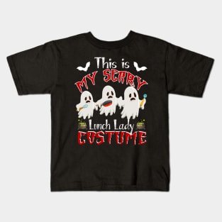 This Is My Scary Lunch Lady Costume Funny Halloween Gift Kids T-Shirt